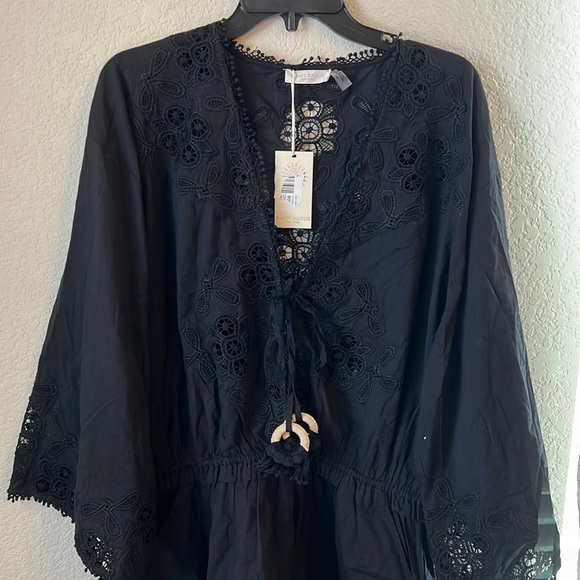 RAMY BROOK DIA 100%COTTON LONG SLEEVE ROMPER black - Picture 4 of 13